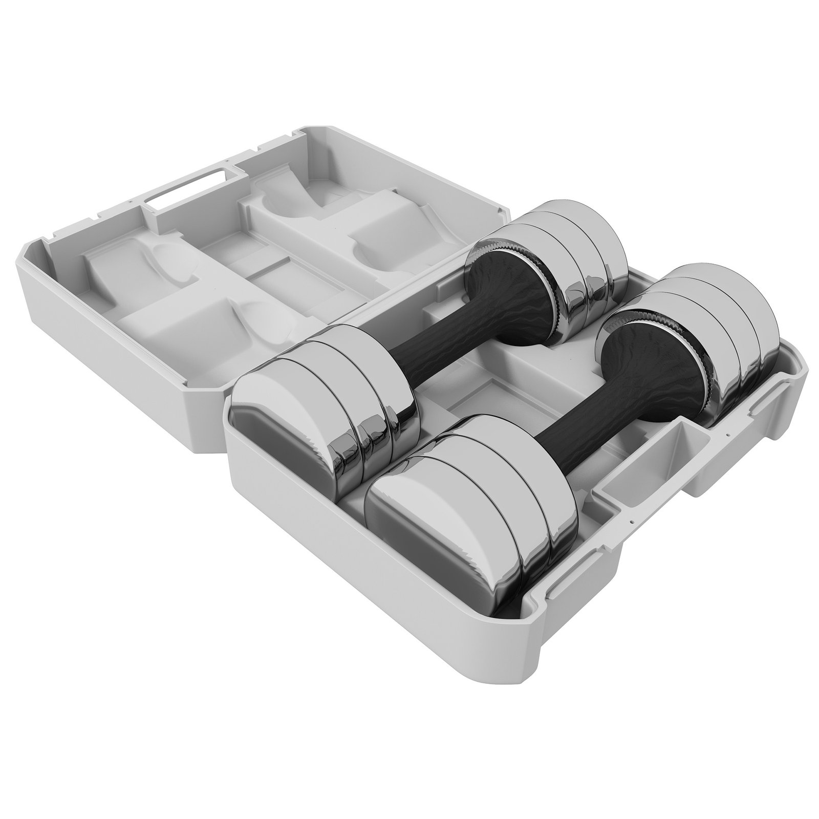 5037099b-dad3-4143-9bea-5d40d9213fd4.jpg SPORTNOW Adjustable Dumbbells Weights Set With Storage Box, 10kg X 2 - Image 1