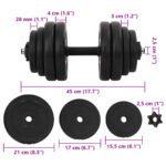 dumbbells 2x   dumbbell set 14-piece - Image 7