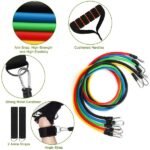 11Pcs Resistance Bands Set Fitness Workout Tubes Exercise Tube Bands Up To 100lbs - Image 3